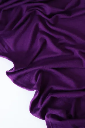2YD 15IN REMNANT; Eggplant Our Favorite Rayon Spandex Jersey