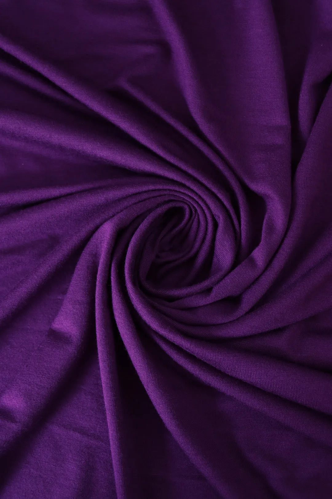 2YD 15IN REMNANT; Eggplant Our Favorite Rayon Spandex Jersey