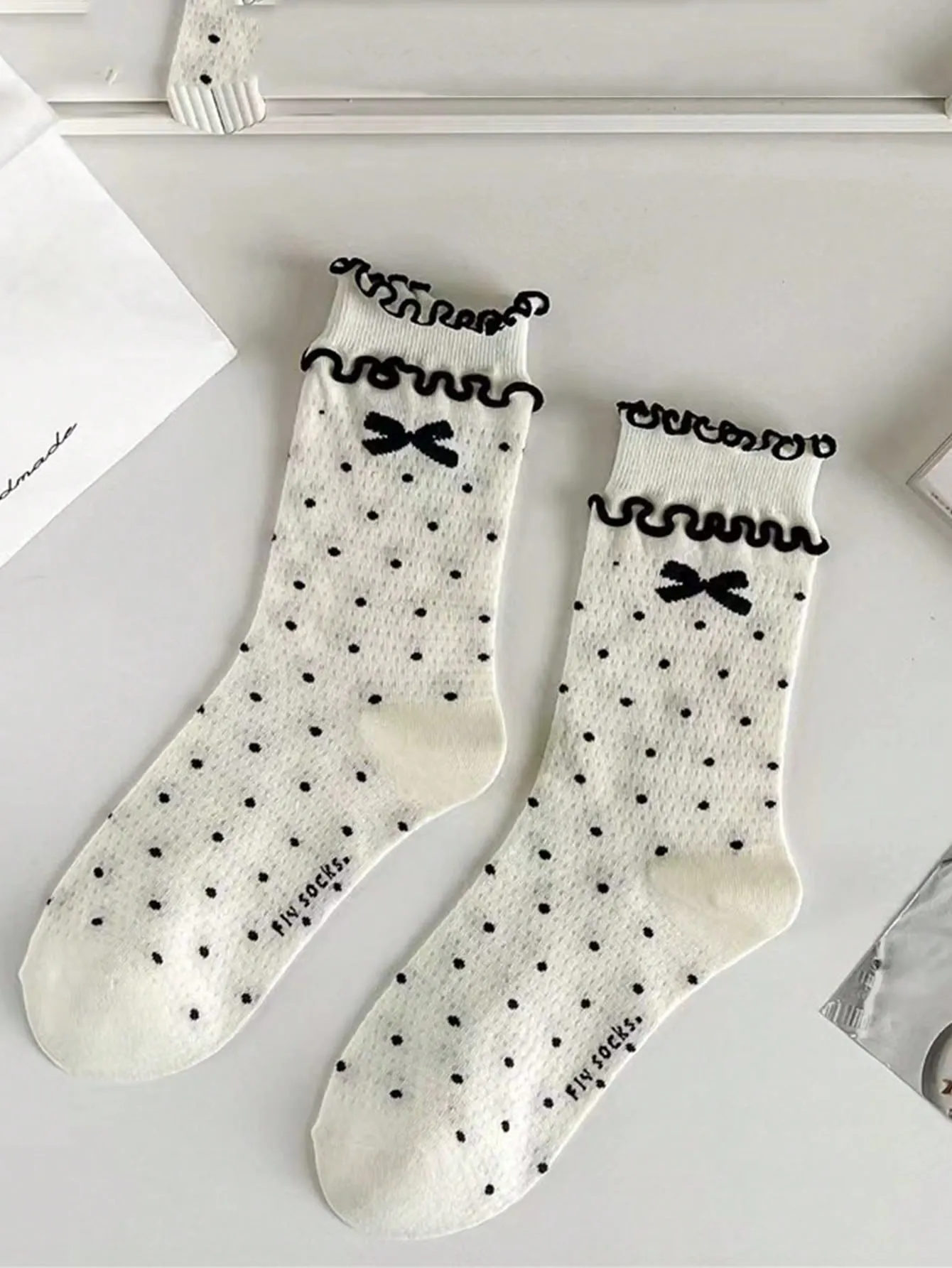 4 Pair Cute Winter Bowknot Socks