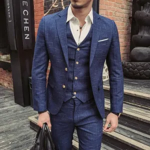 Angelo Ricci™ (Jacket Vest Pants) Business Formal Suit