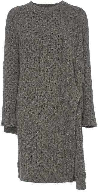 Asymmetric Cable Knit Jumper