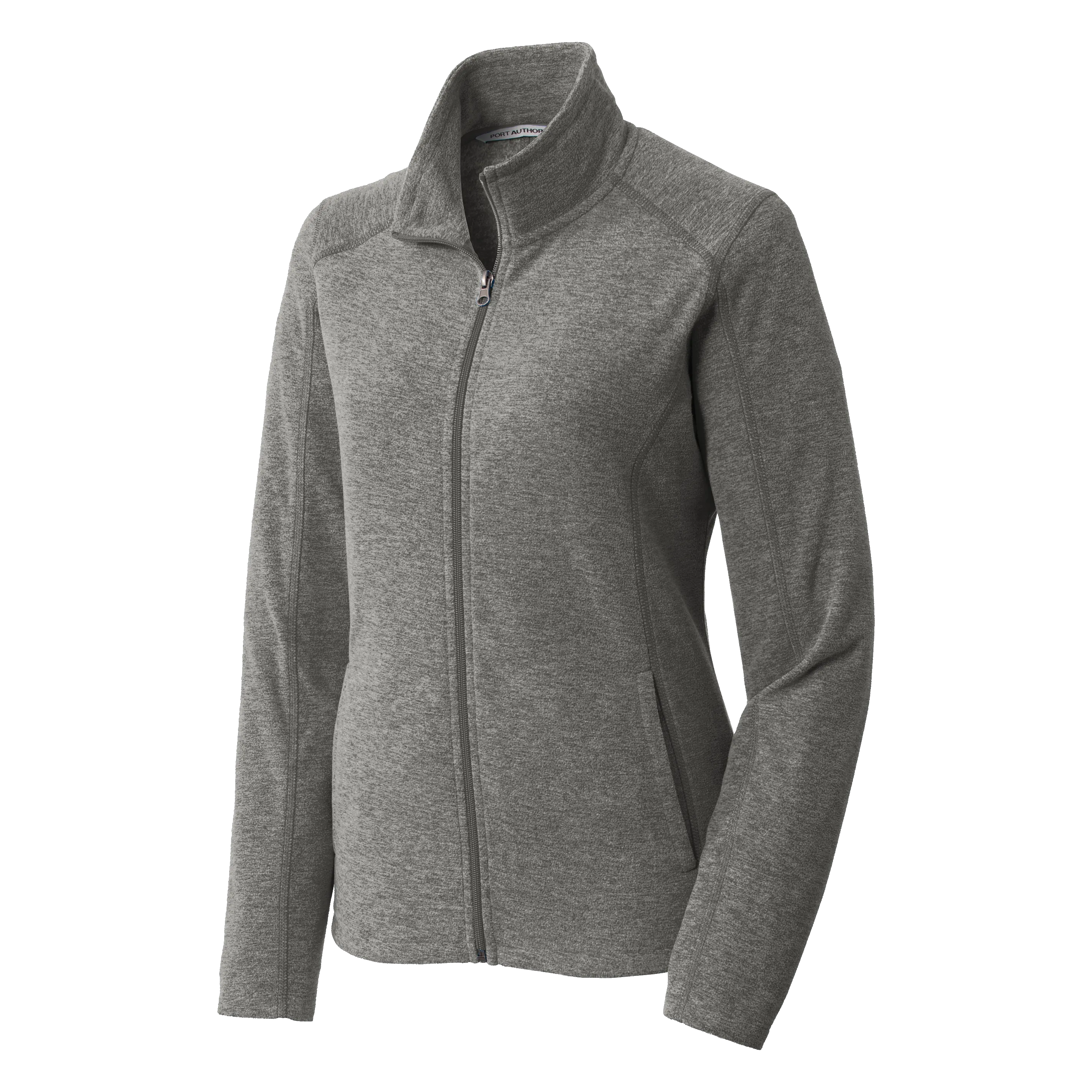 B1734W Ladies Heather Microfleece Full Zip Jacket