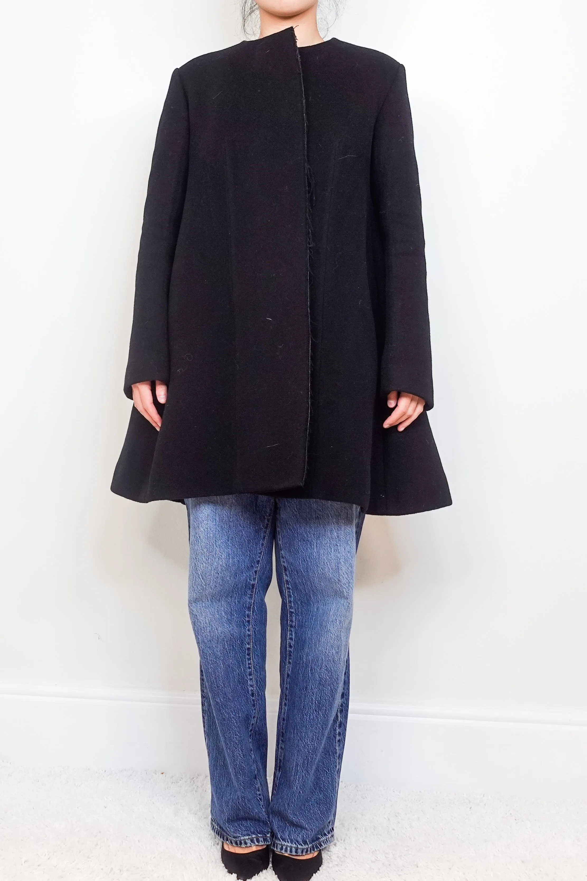 Black Swing coat RRP £2700
