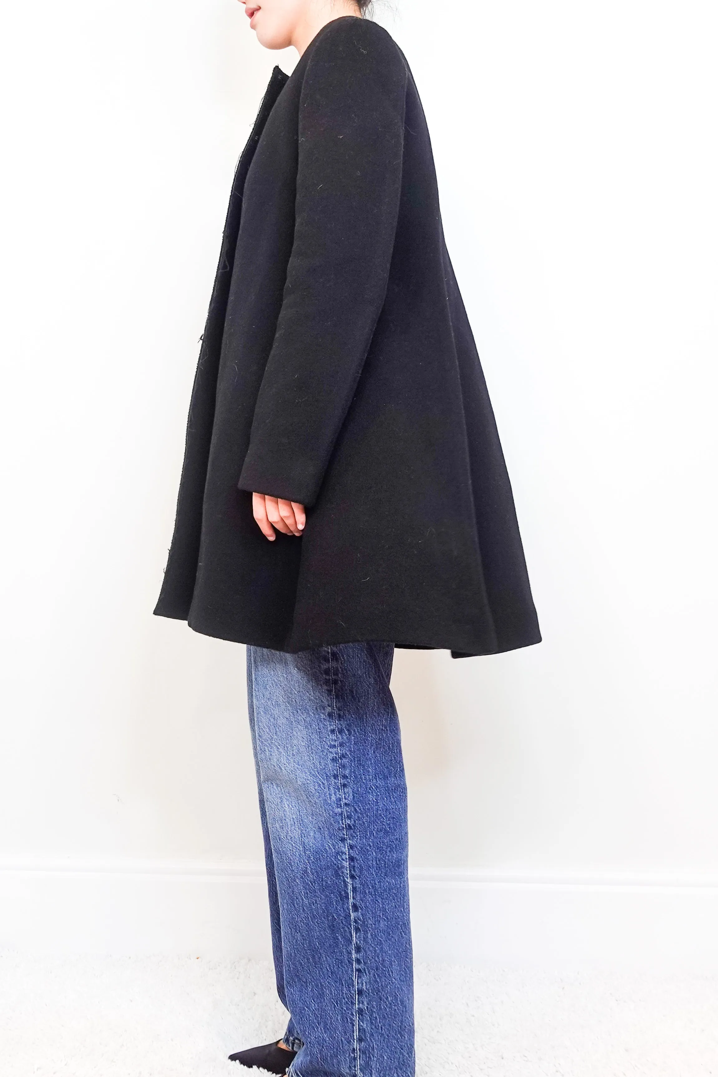 Black Swing coat RRP £2700