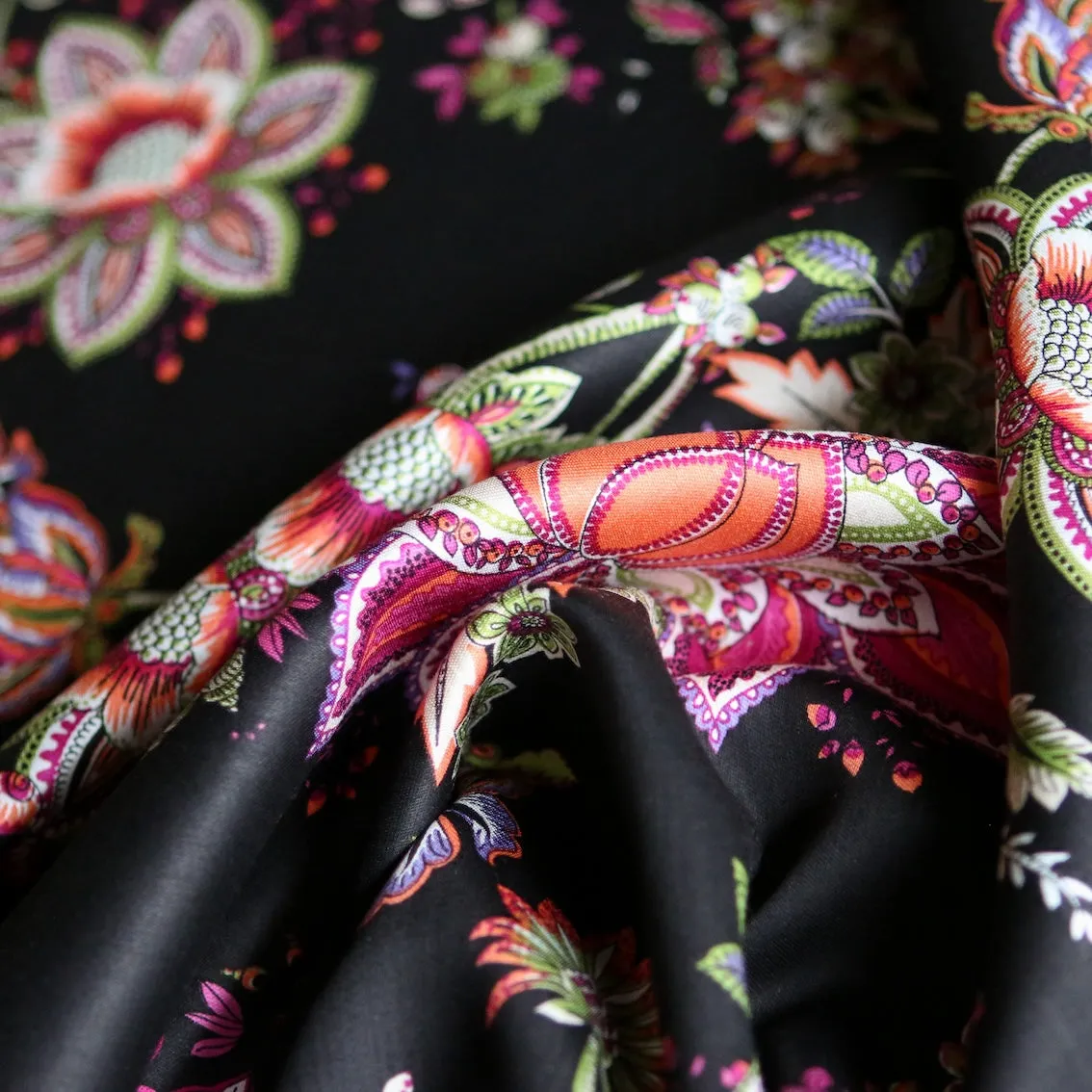 Boho Black Viscose