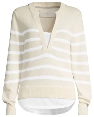 Calla Ivory Roan Layered Stripe Henley