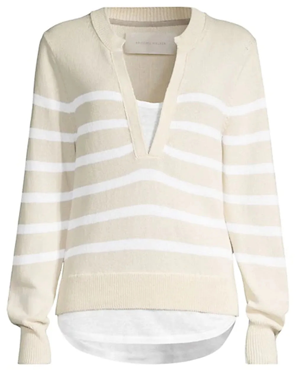 Calla Ivory Roan Layered Stripe Henley