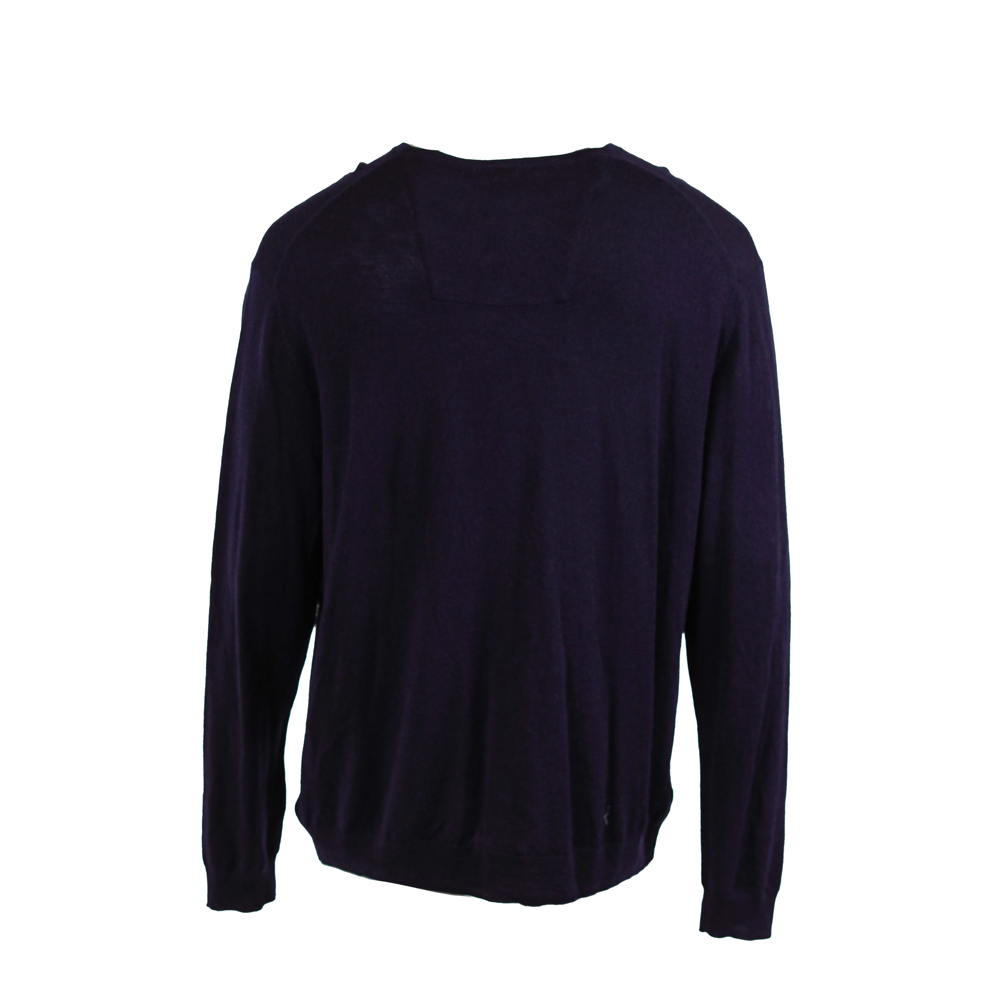 Calvin Klein Men's Knit Pullover V Neck Merino Wool Sweater Navy Blue Size XXL