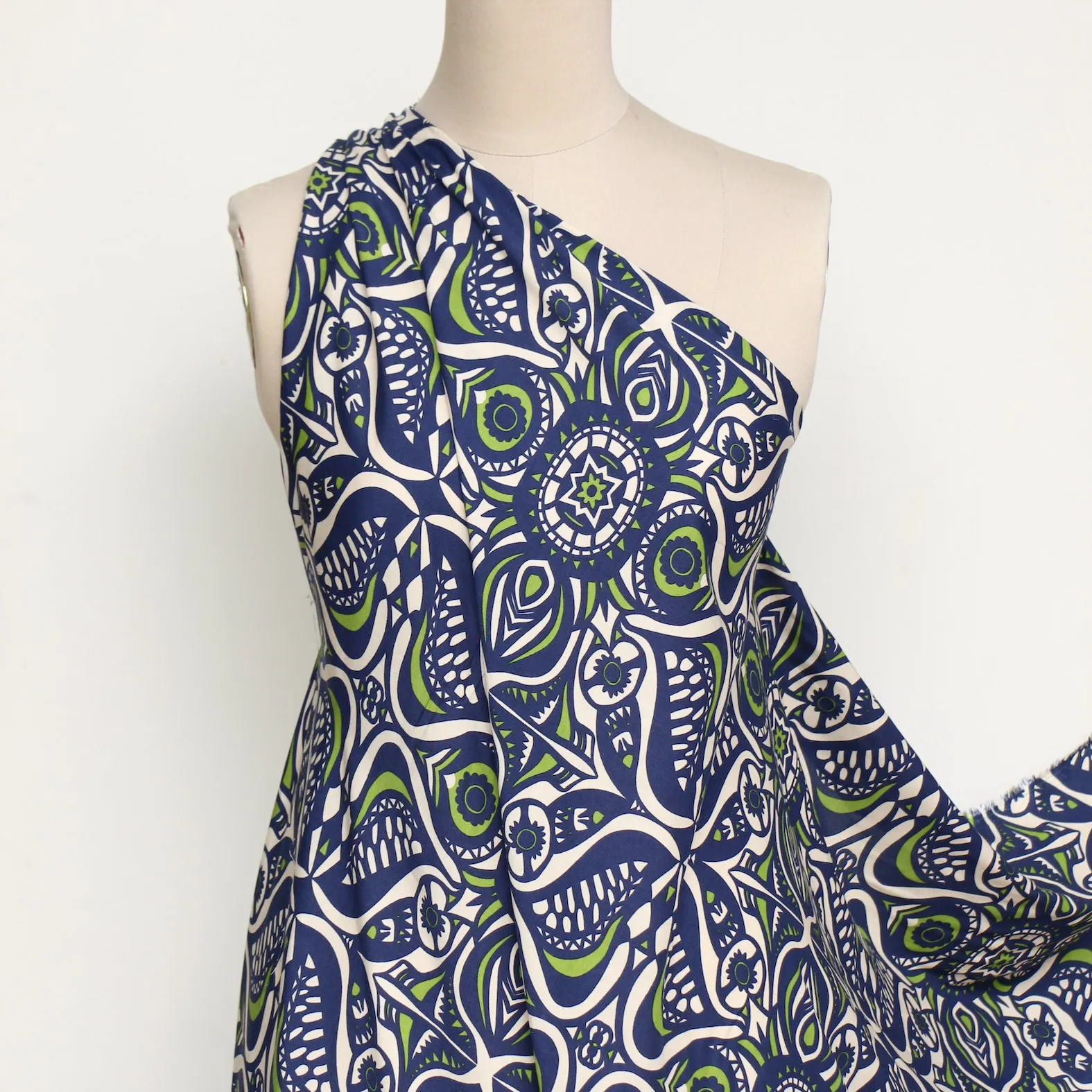 Cannara Verde Viscose Poplin