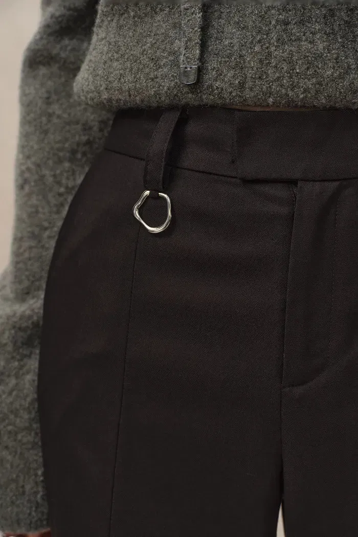 Chance Flared Suit Trousers in Fine Wool