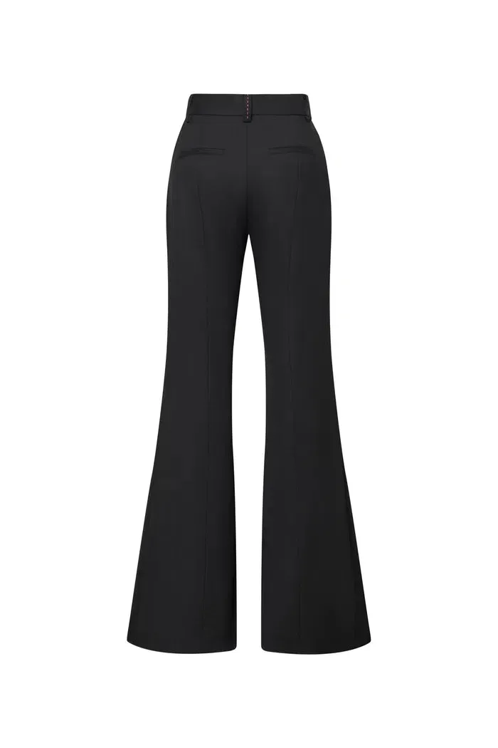 Chance Flared Suit Trousers in Fine Wool
