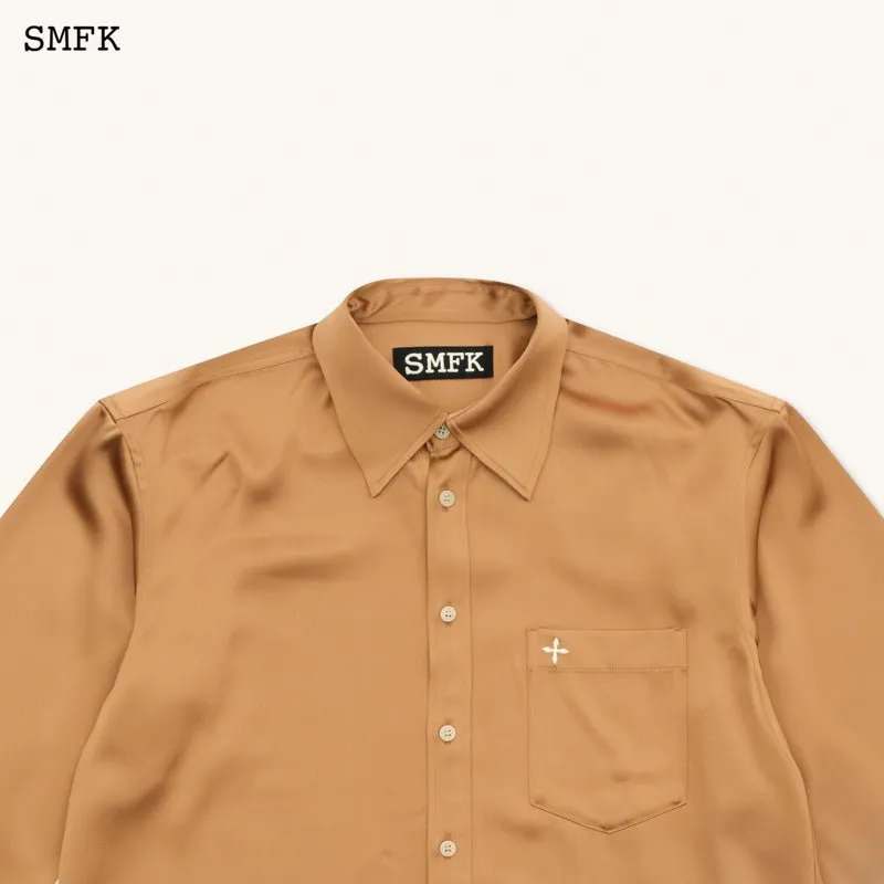 Compass Golden Snake Satin Loose Shirt