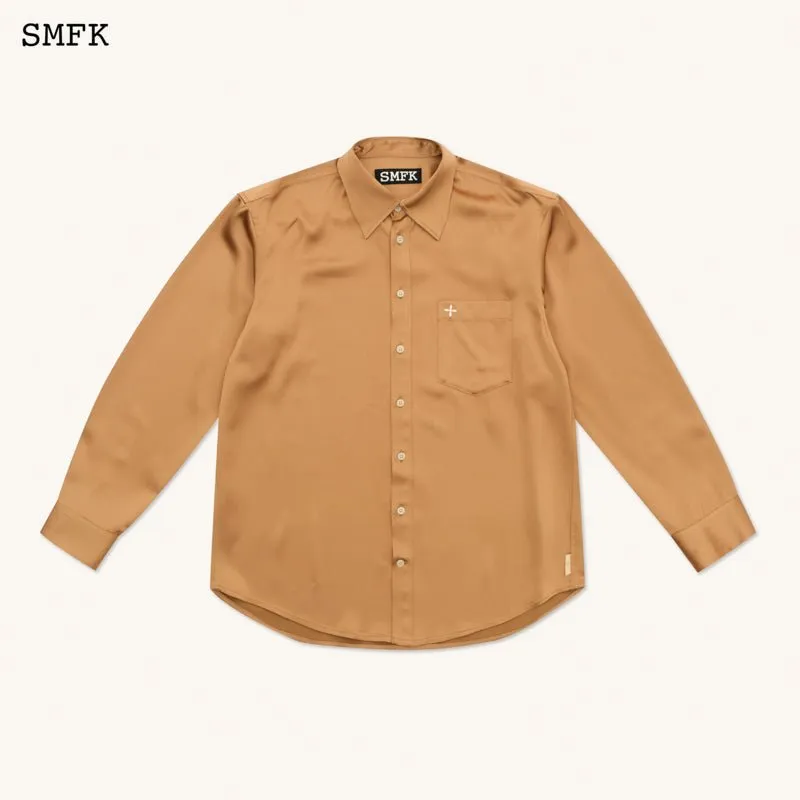 Compass Golden Snake Satin Loose Shirt
