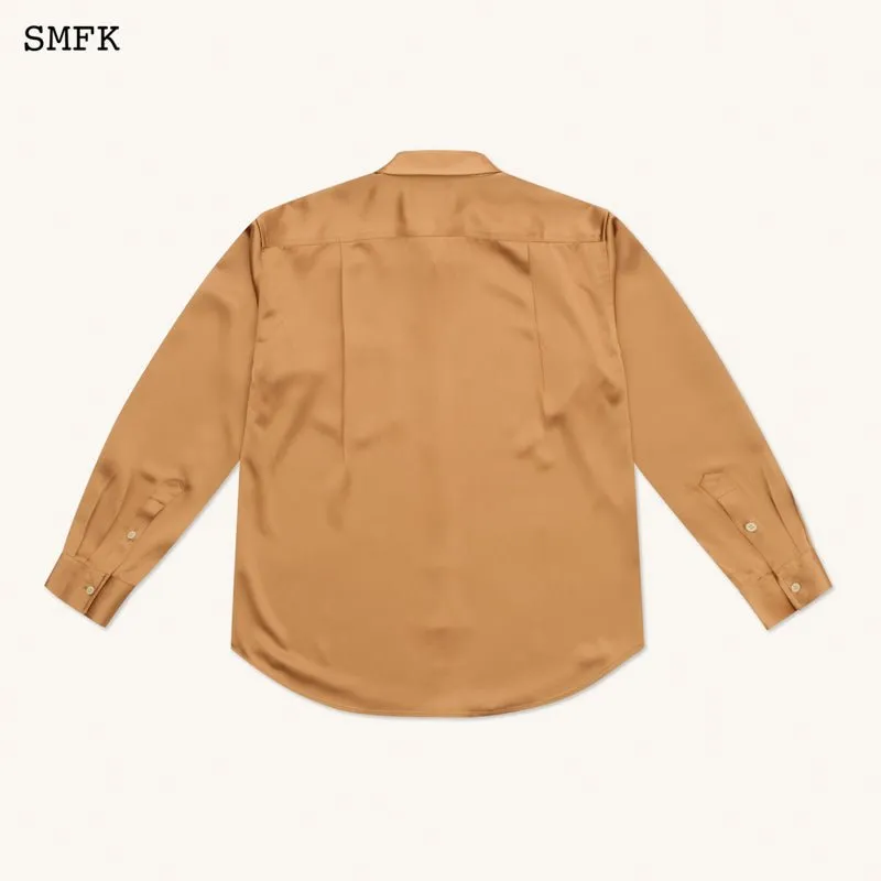 Compass Golden Snake Satin Loose Shirt