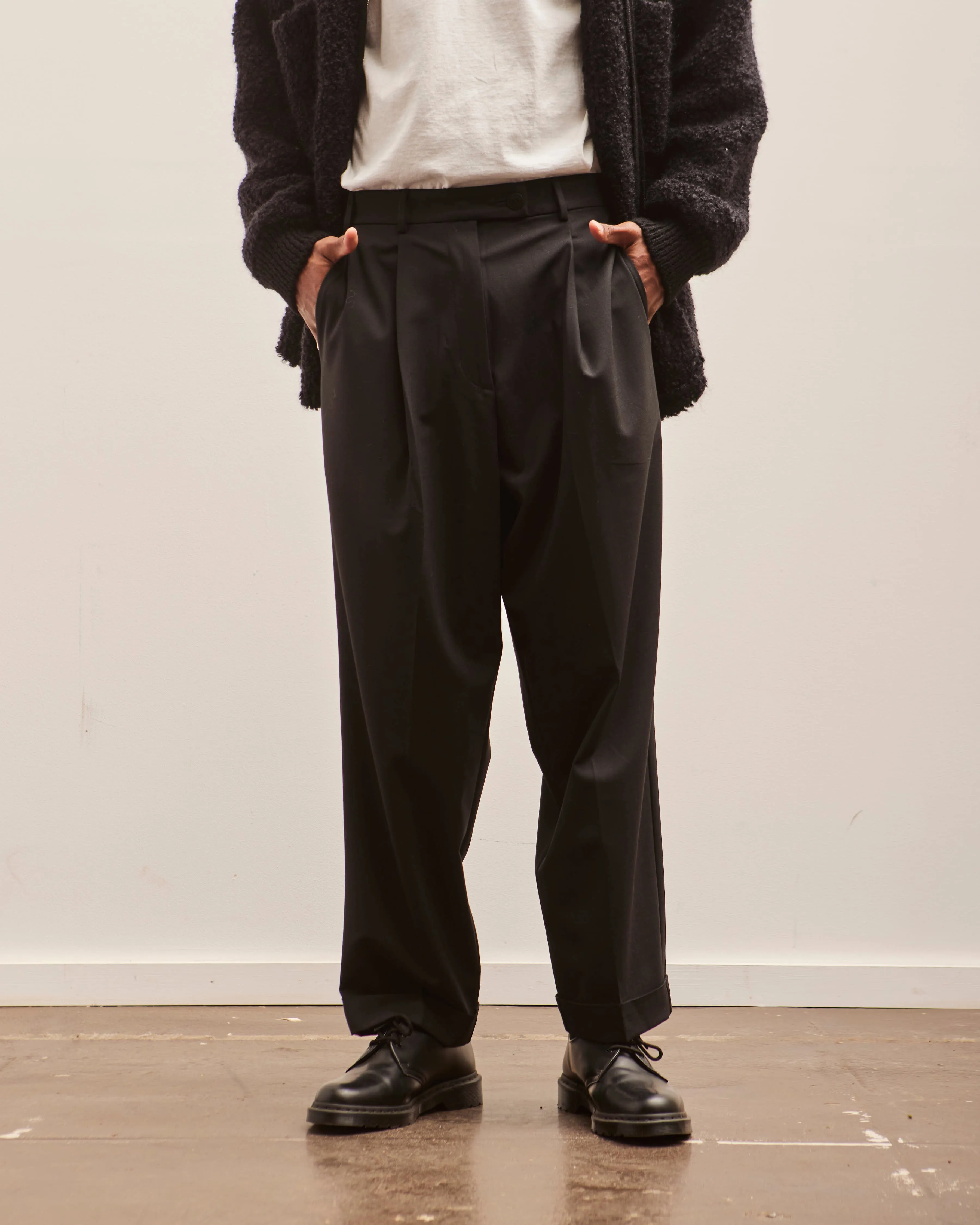 Cordera Unisex Tailoring Masculine Pant, Black