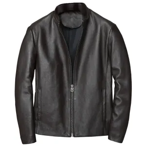 Cowhide Coat For Men Business Casual Genuine