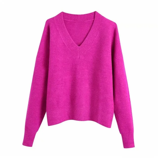 DressBetty - Loose Elegant Long Sleeve Soft Sweaters