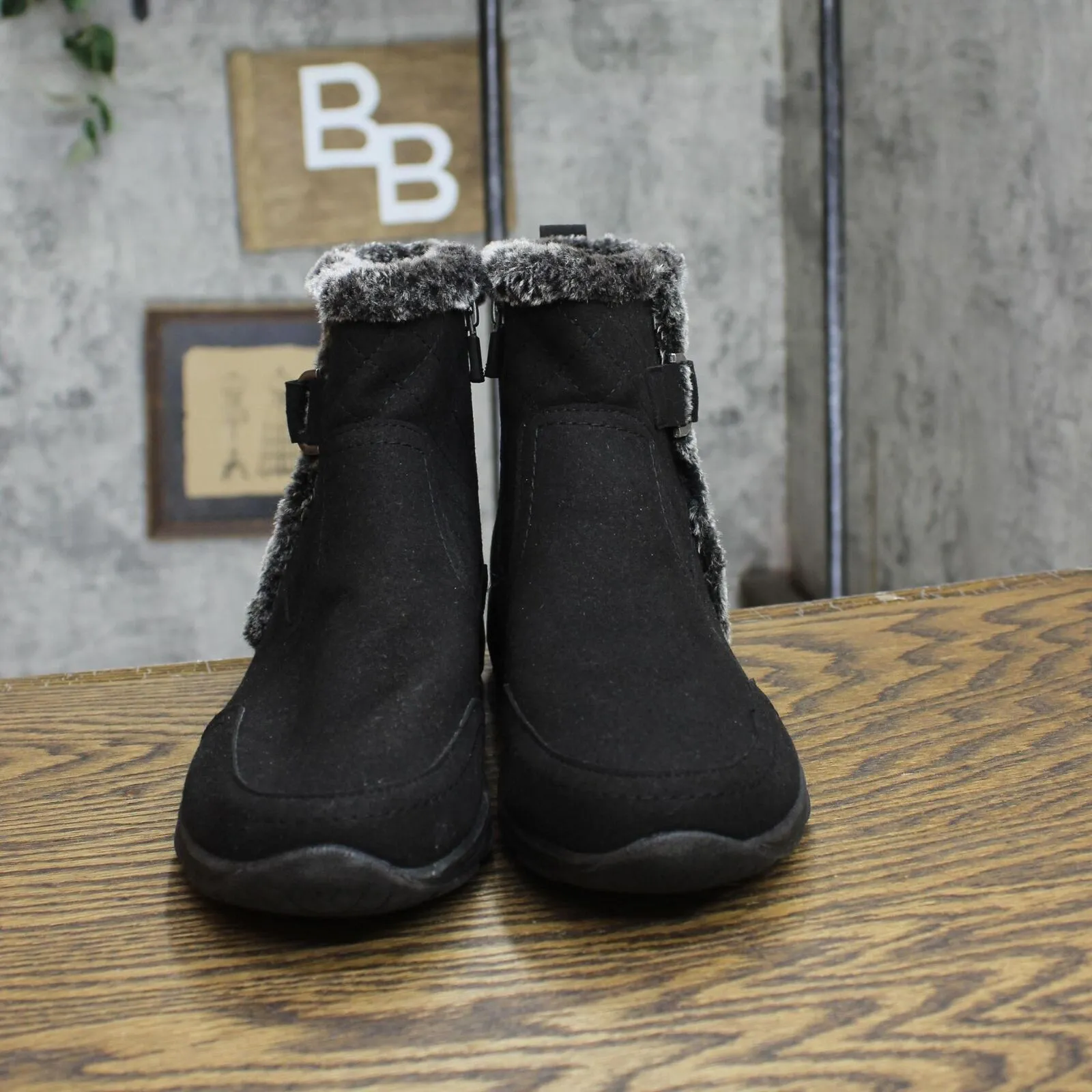 Easy Spirit Valor Womens Water-Repellant Winter Boots Black 8W