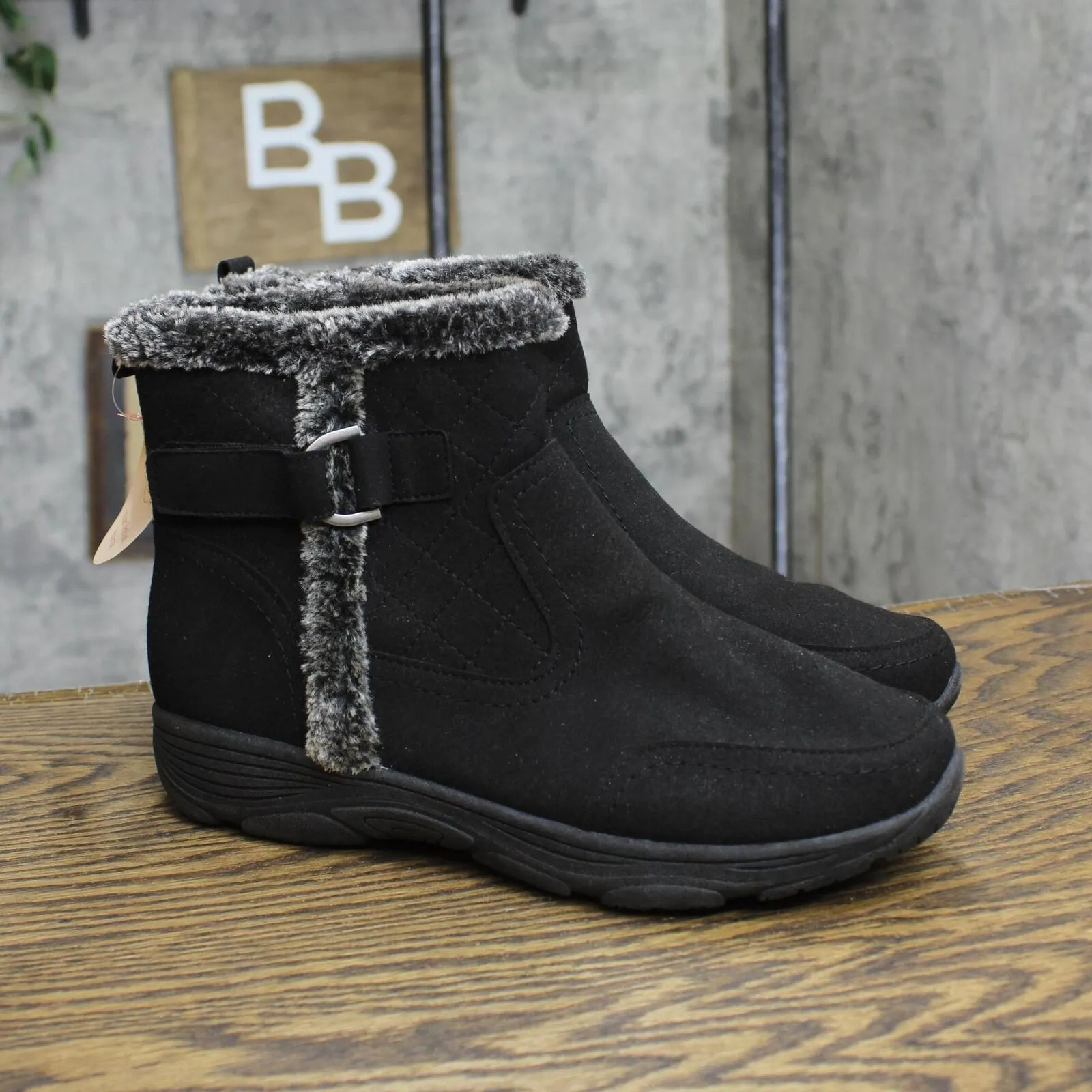 Easy Spirit Valor Womens Water-Repellant Winter Boots Black 8W