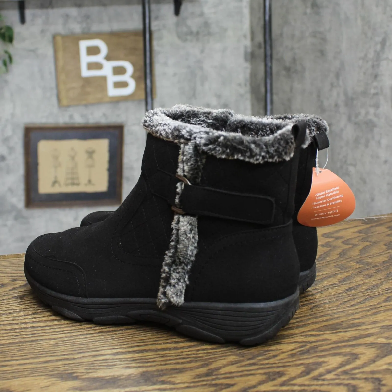 Easy Spirit Valor Womens Water-Repellant Winter Boots Black 8W