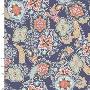 Fabric Editions Quentin Floral on Navy Cotton Prints