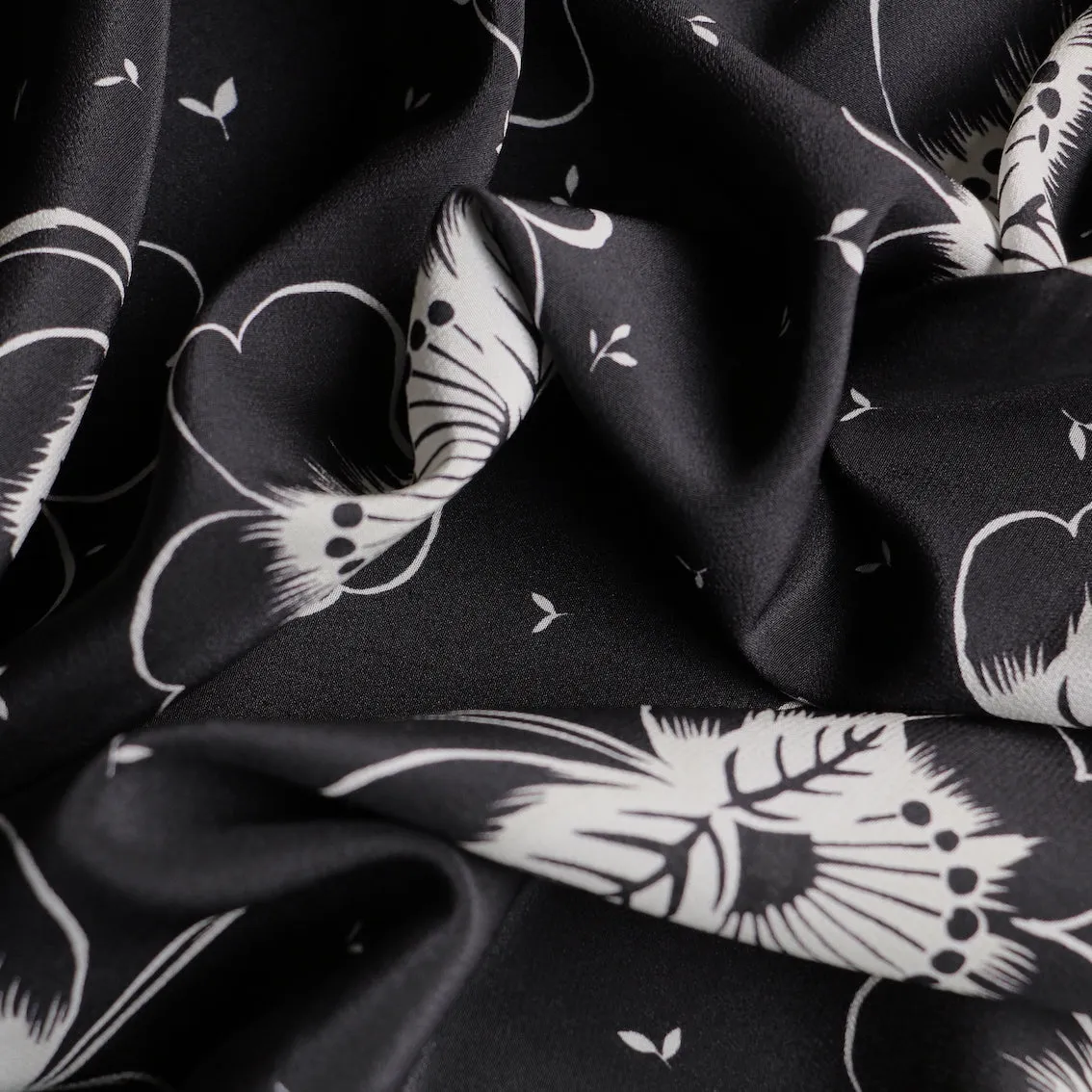 Fiore Noturno - Silk Crepe De Chine
