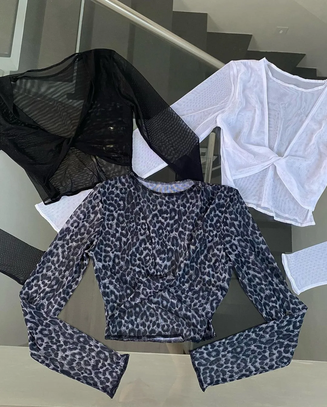 Flared mesh pants and top for dance