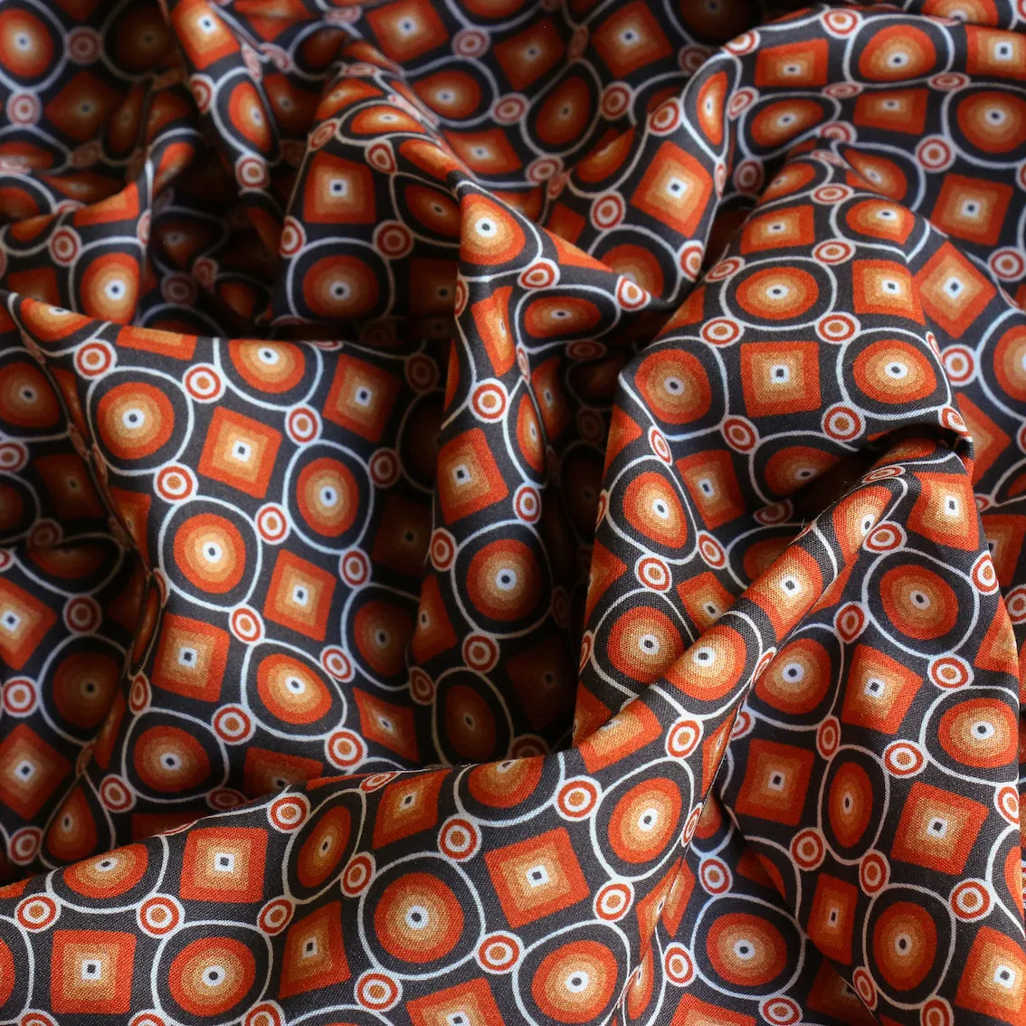 Fleetwood Mosaic Orange Cotton Shirting