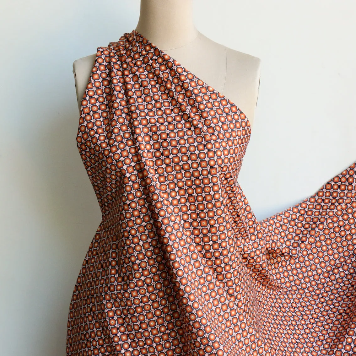 Fleetwood Mosaic Orange Cotton Shirting