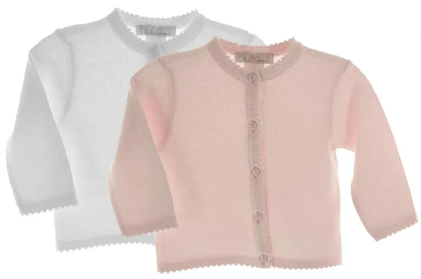 Girls Pink Cardigan Sweater