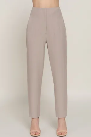 High Waist Pintuck Detail Long Pants
