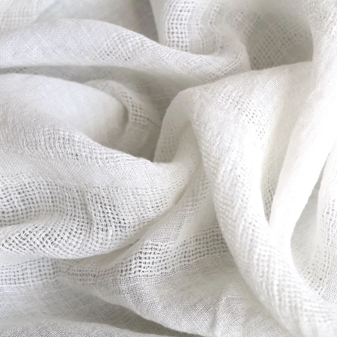 Ivory Striped Weave Gauze