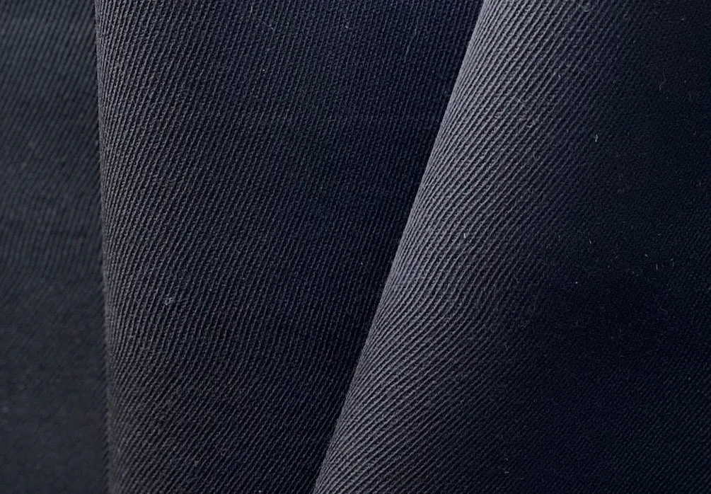 Jet Black Double-Faced Wool Twill Coating (Made in Italy)