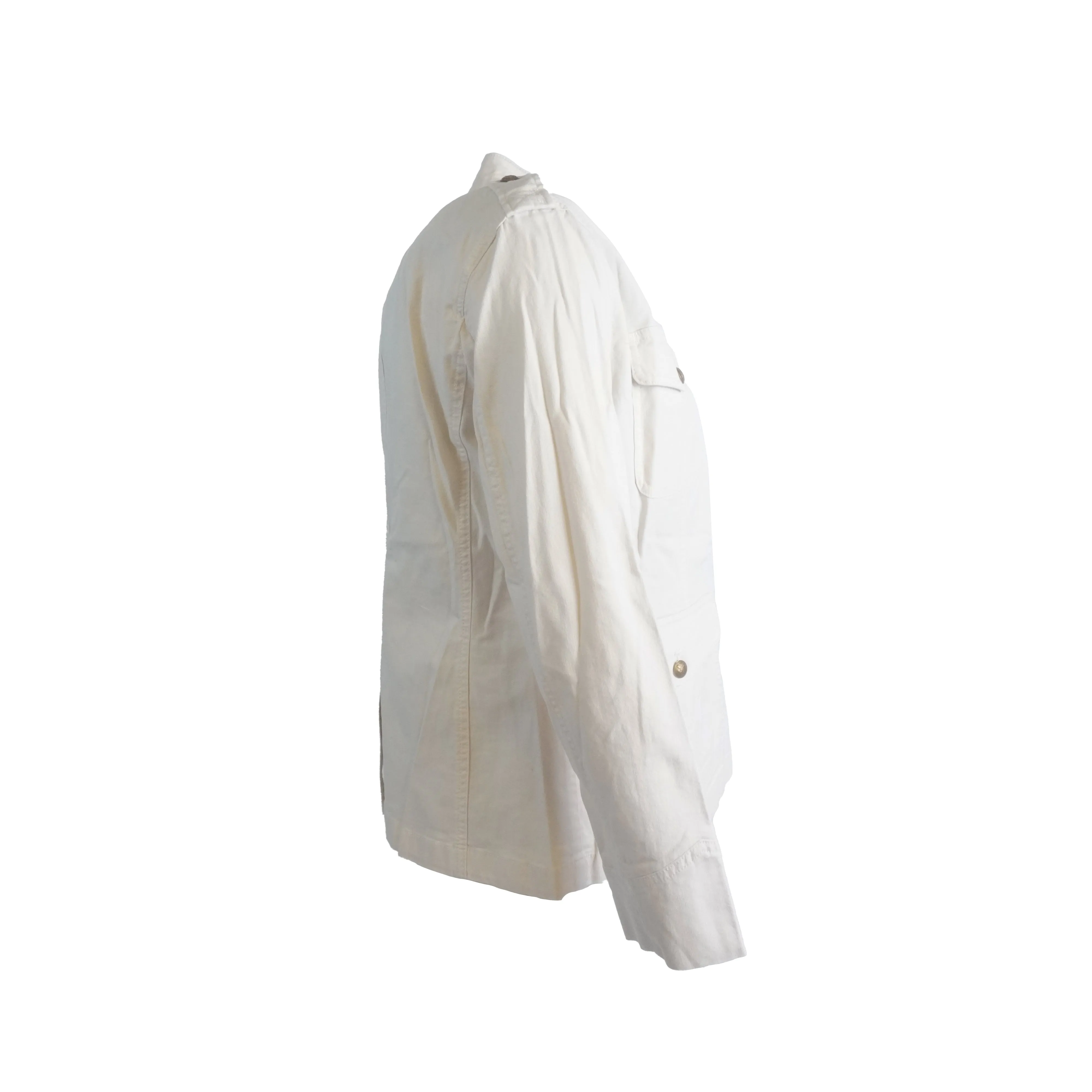 Lauren Ralph Lauren Women's Button Up Military Jacket Winter Cream Size 10