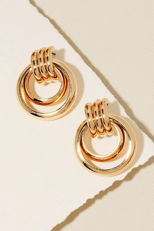 Layered Knocker Earrings