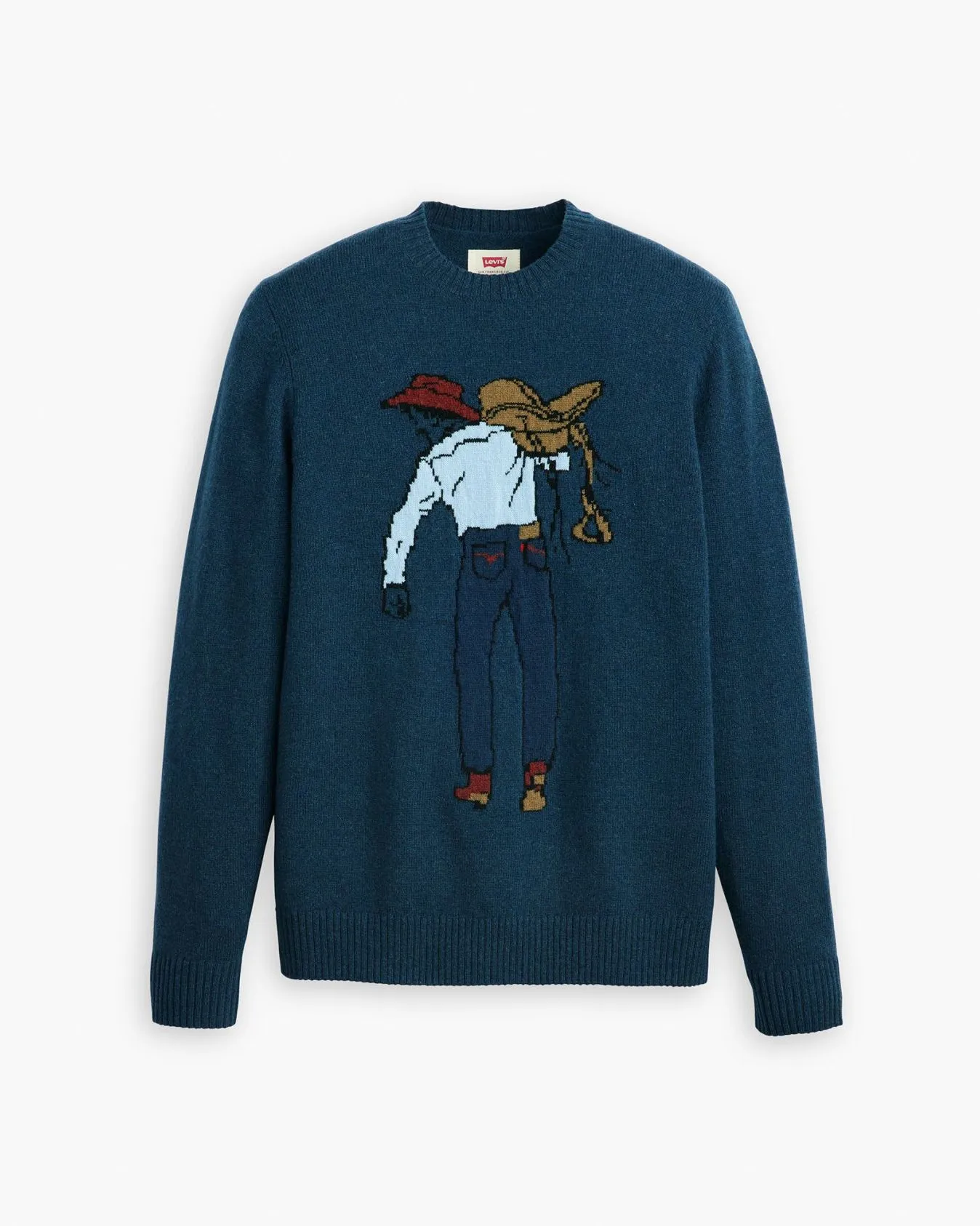 Levi's® Original HM Wool Sweater - Saddleman Intarsia Sargasso Sea