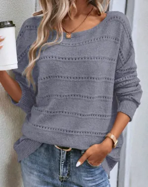 Light Gray-Blueish Soft Knit Sweater