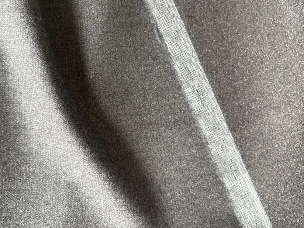 Light to Mid-Weight Designer Heathered Loam Stretch Wool Flannel (Made in Italy)