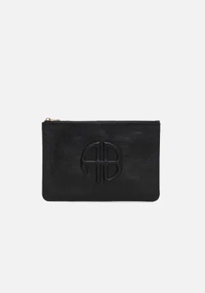 LILI POUCH BLACK PEBBLED