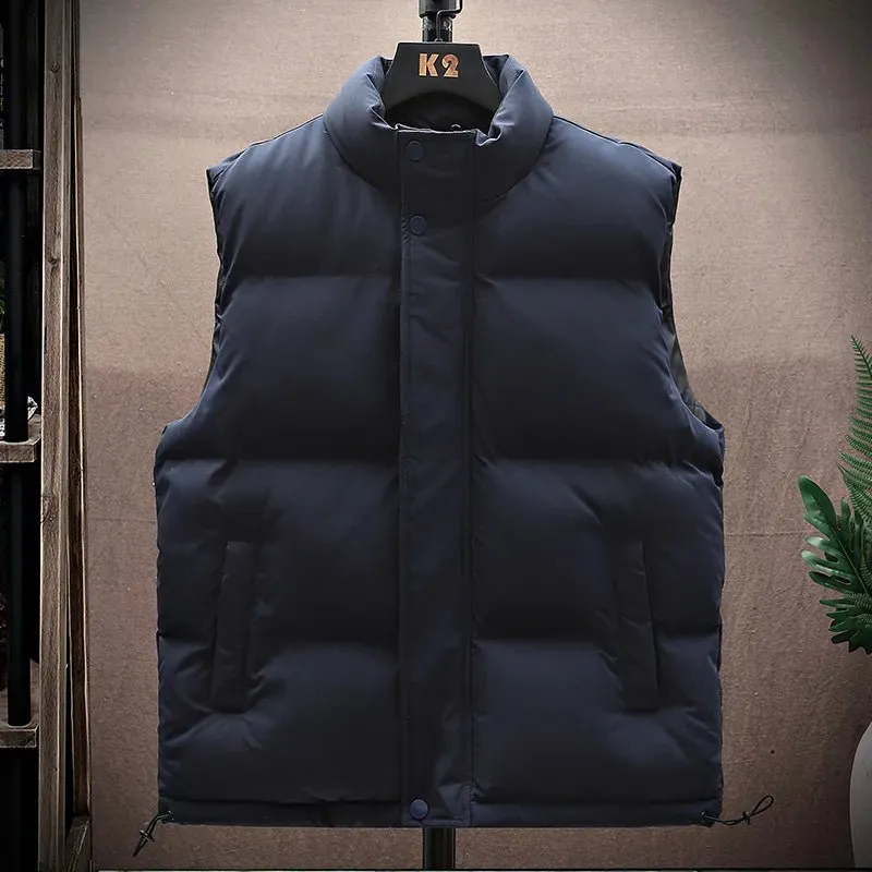M2k Trends Men's Big Size Sleeveless Vest Jacket - White