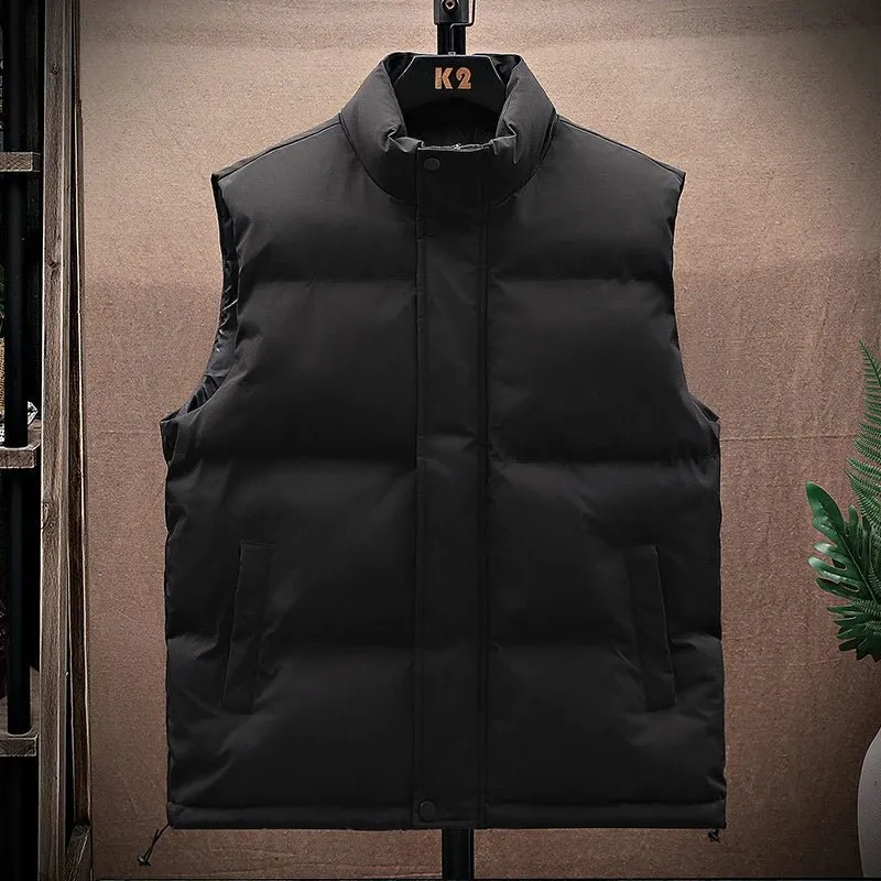 M2k Trends Men's Big Size Sleeveless Vest Jacket - White