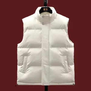 M2k Trends Men's Big Size Sleeveless Vest Jacket - White