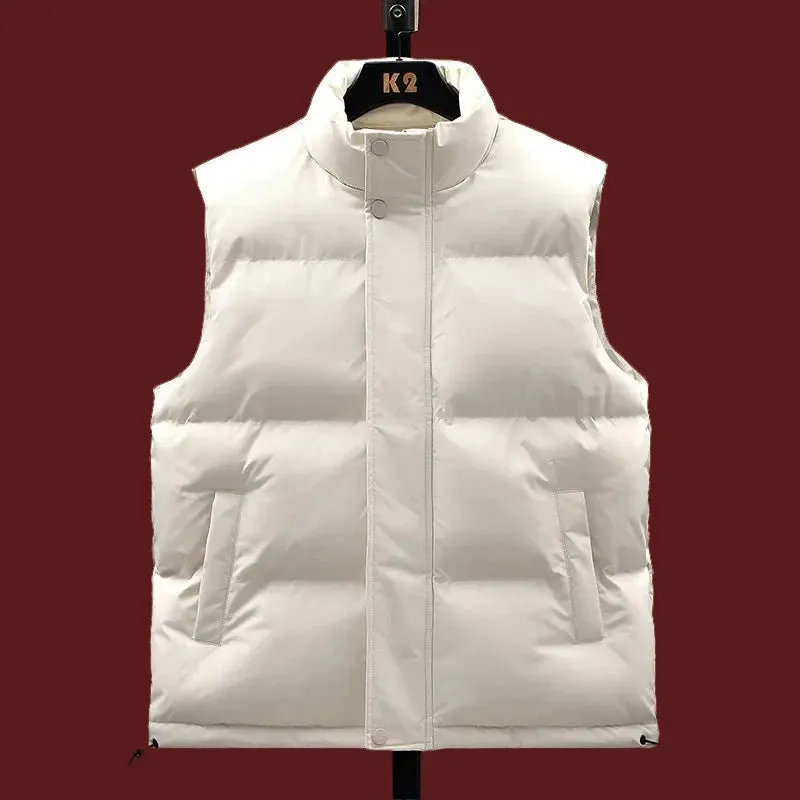 M2k Trends Men's Big Size Sleeveless Vest Jacket - White