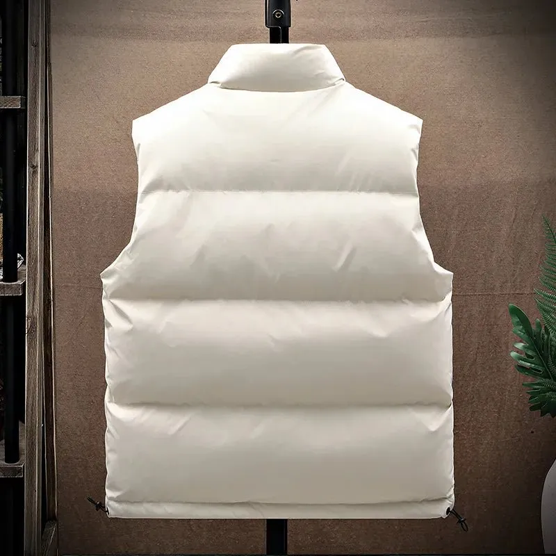 M2k Trends Men's Big Size Sleeveless Vest Jacket - White