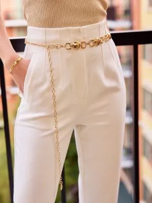 Mallis Accessories Gold-Tone Chain Link Belt - Brands We Love