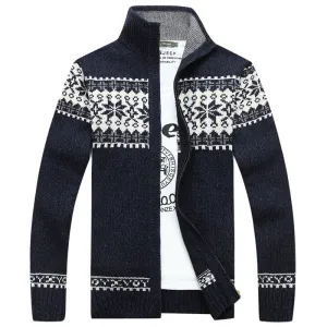 Men's Winter Knitted Cardigan Casual Fitted Coats