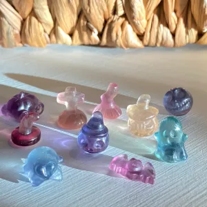 Mini Fluorite Halloween Carvings