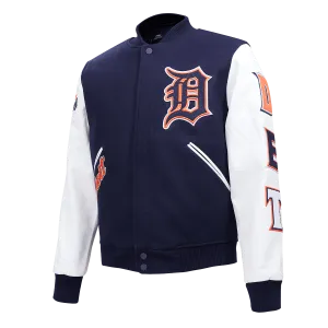 MLB DETROIT TIGERS CLASSIC WOOL MEN'S VARSITY JACKET (MIDNIGHT NAVY)