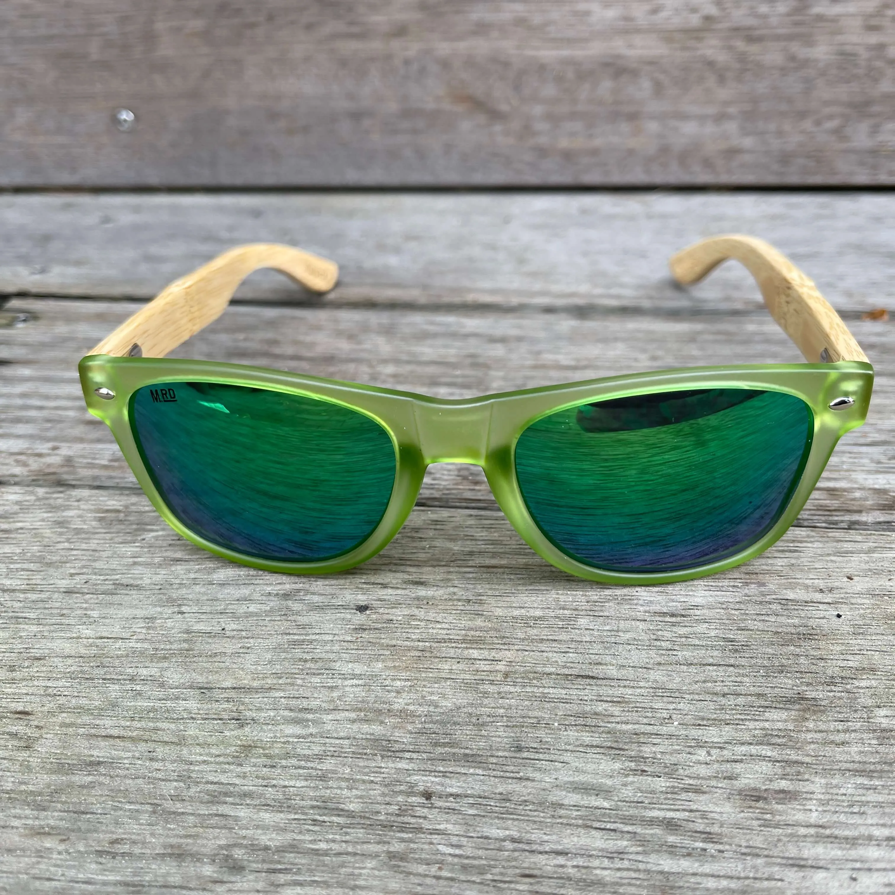 Moana Road Sunglasses - Green with reflective lens