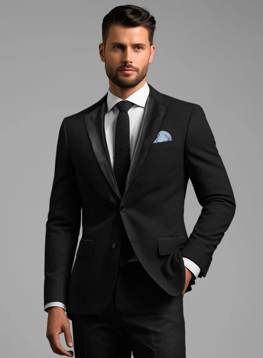 Napolean Black Wool Tuxedo Suit